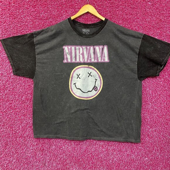 Nirvana Nevermind Tour Dead Smiley Grunge Band T-Shirt 3XL - Picture 1 of 4